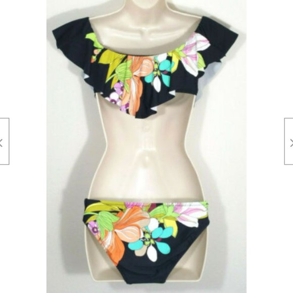 TRINA TURK Bouquet Floral Bikini Set 3201-2E1M - Picture 3 of 8